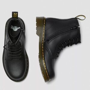 Dr. Martens Doc Marten AirWair Black Combat Boots 1460 Junior Moto NEW Size 3 US